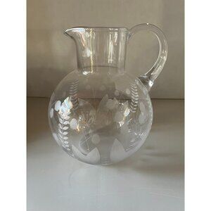 Tiffany & Co Lily of the Valley Crystal Pitcher, signed